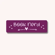 Funny 'Book Nerd' Laminated Bookmark for Book Lovers, Bookish Gift for Bookworms