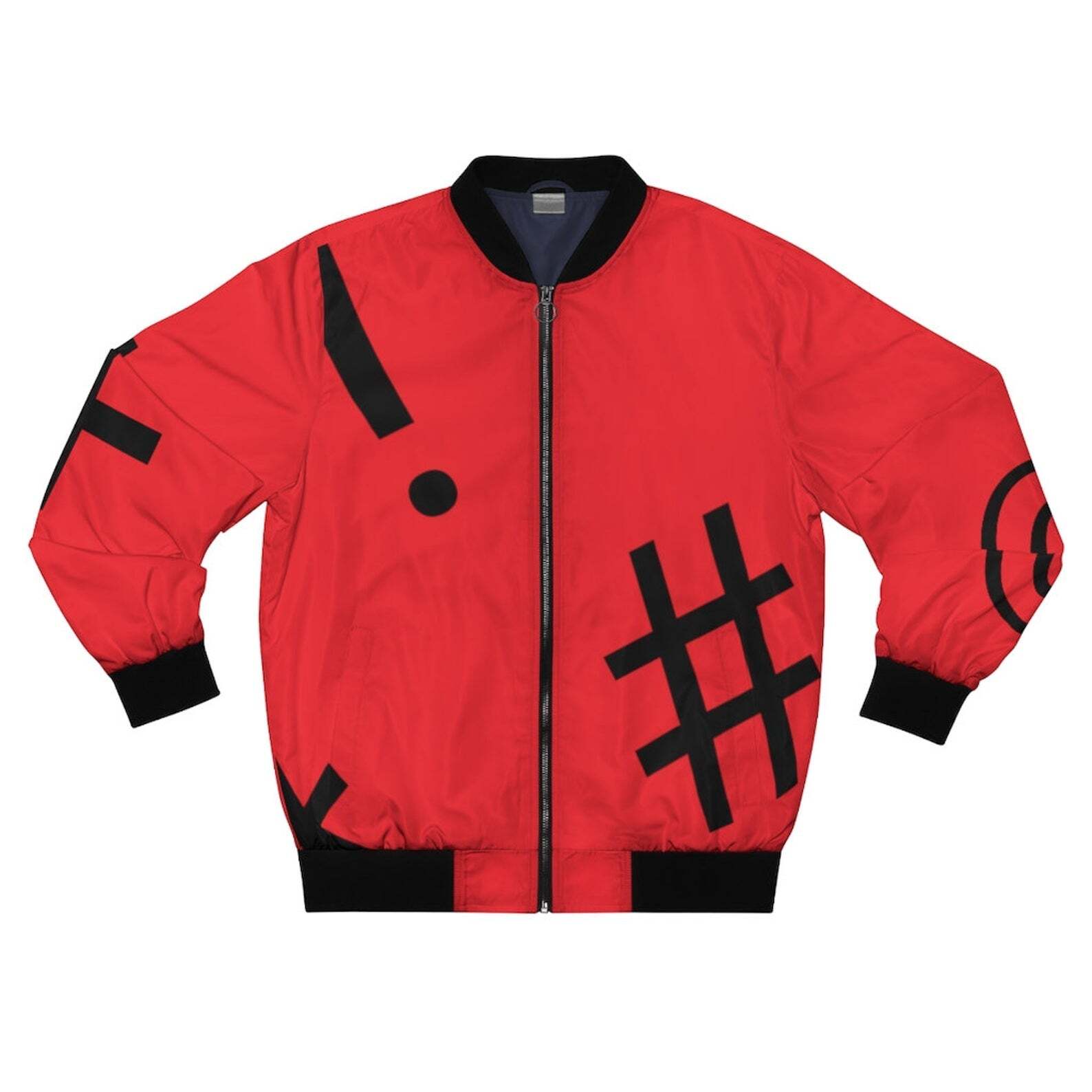 Men's Red Bomber Jacket - Stylish Aviator Coat  -image