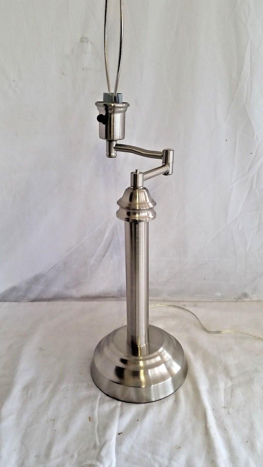 Contemporary SwingOut Articulated Brushed Stainless Finish Desk or