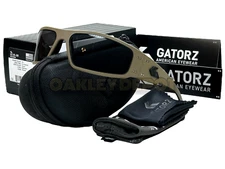 ✅🕶️ GATORZ MAGNUM CERAKOTE TAN/SMOKE SUNGLASSES WITH CASE (126)