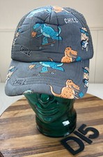 TODDLER SIZE 365 KIDS BY GARANIMALS DINOSAUR THEME "CHILL" HAT GRAY SNAPBACK D15
