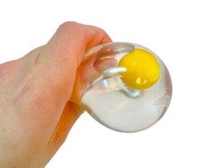 6x Knautsch Ei klar Anti Stress Ball Mitgebse...