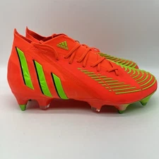 adidas Predator Edge.1 SG Soccer Cleats Low Orange Green Men's Size 6 GW1016