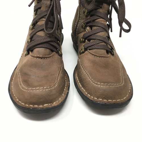 Women's Clarks Ciera Brine Combat Boots Booties Shoes Size 5 Brown Leather - Picture 8 of 11