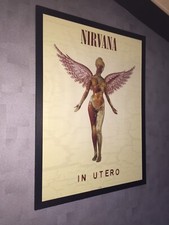 Very Rare Nirvana In Utero Poster Original 1993 David Geffen Sub Pop Pomo Poster