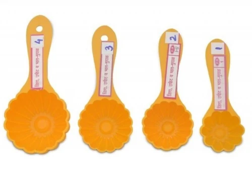 Plastic Modak Prasad Scoop, Dome Flower Shape Mould with handle - 5 sizes