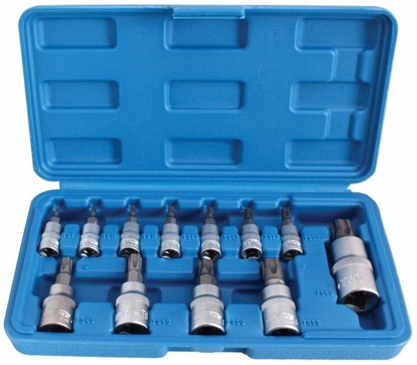 "Torx SteckschlüSsel Innentorx 1/4\", 3/8\", 1/2\" Satz 12Tlg. Bit Stecknuss T8-T60"-image