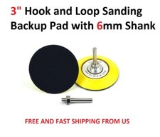 3" Hook and Loop Sanding Backup Pad with 6mm Shank