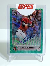 Seth Beer RC 2022 Topps Chrome Aqua Wave Refractor Rookie On-Card Auto 193/199