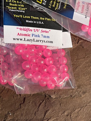 Lazy Larry's E-Z Systems 7mm UV Atomic Pink, Easy change Beads - Picture 2 of 3