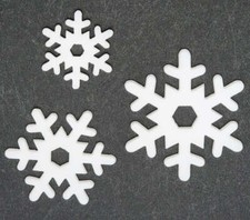 ONE Snowflake 96 COE White Glass Precut Choice of Size Holiday Winter Fusing