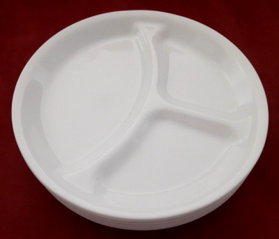 Corelle by Corning 9 divided dinner plates Winter Frost White 10 1/4'' mint