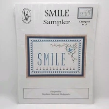 A Pegasus Publication Smile Sampler Counted Cross Pattern Chart Chartpack #475