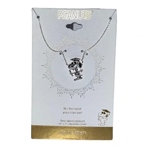Unwritten Peanuts Silver Plated Snoopy Joe Cool Graduation Pendant Necklace for sale online eBay