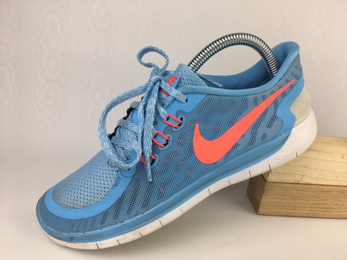 Nike Youth Free 5.0 Blue Running Shoe 725114-400 Sz 7Y US (Womens 9-9.5 equiv) - Picture 2 of 12