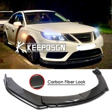 For Saab 9-3 9-5 Carbon Fiber Look Front Bumper Lip Splitter Spoiler Lower Chin For Saab 9-3 9-5 Carbon Fiber Look Front Bumper Lip Splitter Spoiler Lower Chin
