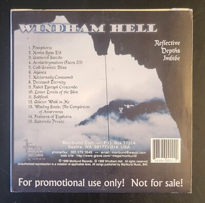 WINDHAM HELL 'Reflective Depths Imbibe' Promo CD w/ Promo Sheet