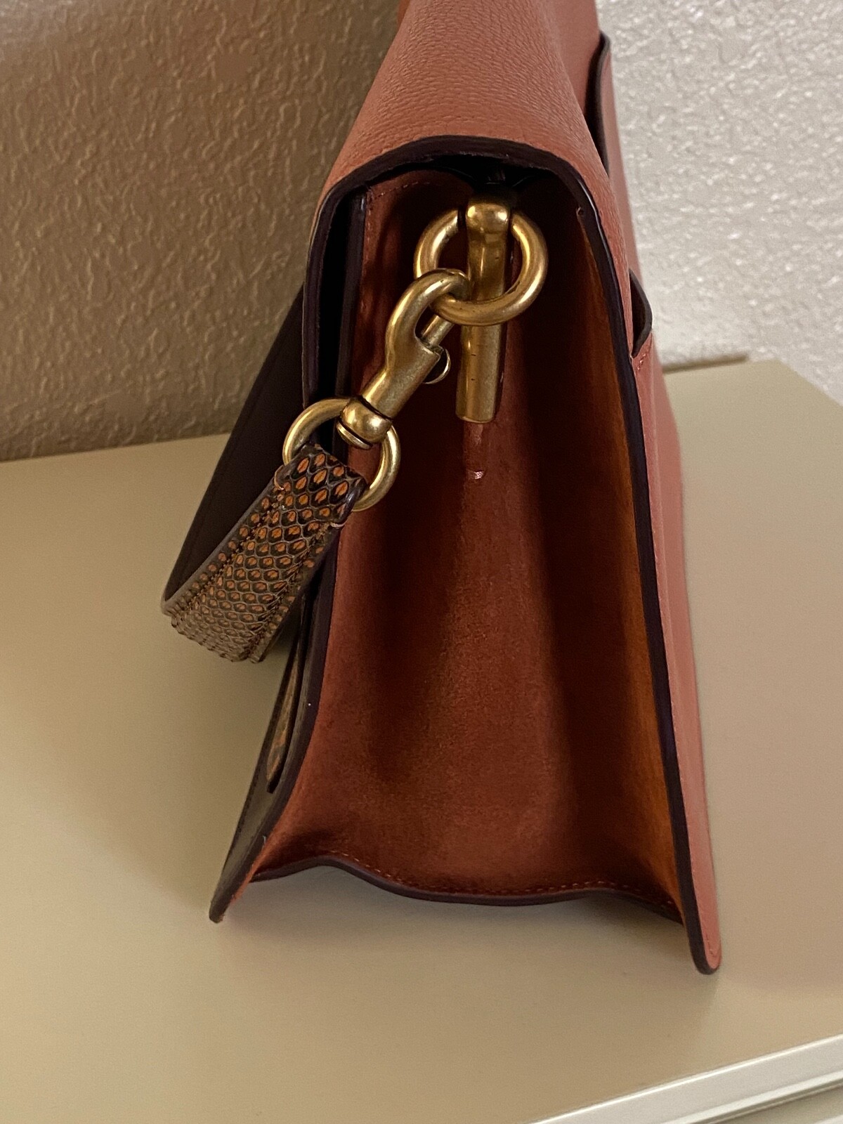 Coach Tabby Shoulder Bag In Colorblock With Snakeskin… Gem