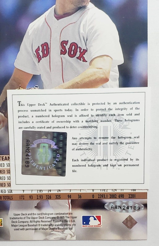 1995 Upper Deck #159 Roger Clemens 5x7 Jumbo Card Autograph Auto UDA COA Red Sox - Picture 3 of 4