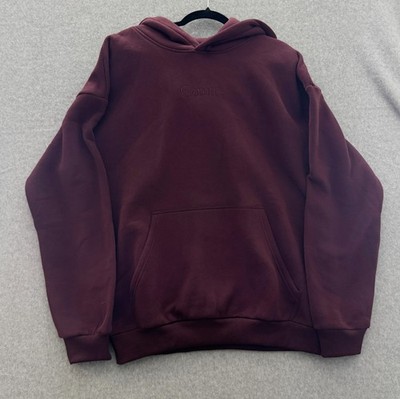 Comfrt Signature Fit Hoodie Sweeatshirt Sz L Dark Red Long Sleeve Pocket Travel