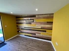 1sqm Rustic Timber Wall Cladding - Copper And Mustard Mix- Sanded Boards