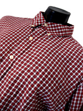 Chaps Red,Black,White Check Button Down Long Sleeve Shirt Men's Size XL