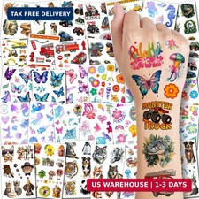 CHARLENT Temporary Tattoos for Kids - 320 Mixed Styles 36 Sheets Tattoo Sticke