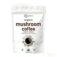 Organic 10-in-1 Mushroom Instant Coffee - Smarter Energy  Immunity Blend...