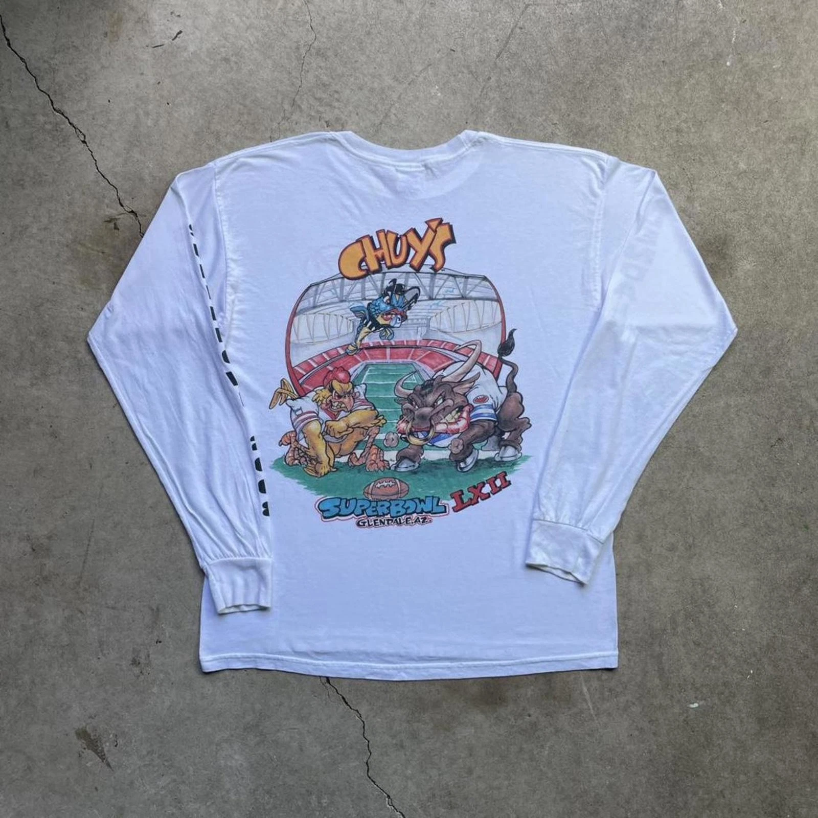 Vintage 2000s Chuys Superbowl Glendale Arizona NFL USA Long Sleeve T-shirt