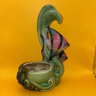Vintage Hull Pottery "Ebb Tide" Angel Fish Vase 10 Inches Tall