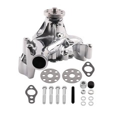 Premium Water Pump Kit For Chevy Sbc 283 305 350 400 1973-1989 Chrome