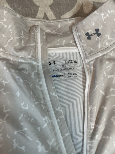 Chaqueta Pullover Under Armour-Fitted Cold Gear 1/4 Cremallera Blanca Talla XL ESQUÍ SENDERISMO - Imagen 2 de 6