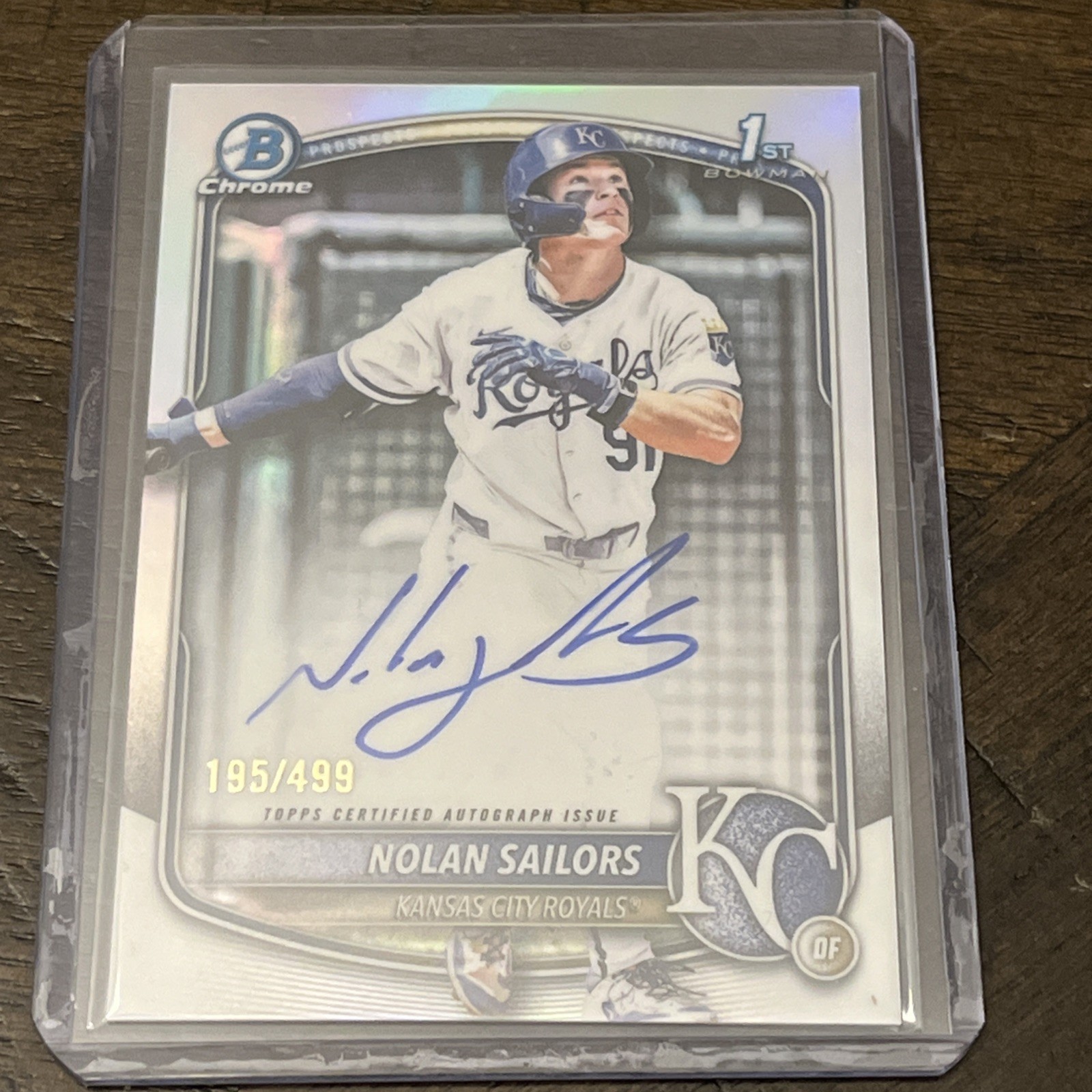 2025 Bowman Draft Chrome Prospect Refractor /499 Nolan Sailors #CPA-NSA Auto 4k8