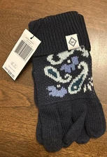 Vera Bradley Women's Knit Tech Gloves Haymarket Paisley Jewel New NWT Navy Blue