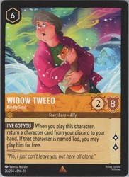 Disney Lorcana Widow Tweed - Kindly Soul Winterspell Rare #26/204