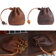 Leather Jewelry Bag Drawstring Christmas Gift Storage Bag Pouch Coin Dice Bag US