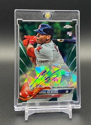RAFAEL DEVERS  2018 Topps Chrome Sapphire GREEN ROOKIE AUTO / AUTOGRAPH #d 06/50
