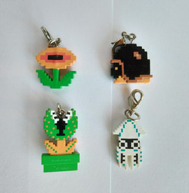 Nintendo Super Mario Bros Pin Mascot Famicom Case Set By Banpresto 2004