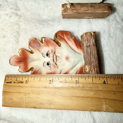 Allyson Nagel 1995 Novelty Anthropomorphic Leaf Autumn Fall Face Figurine Signed - Afbeelding 3 van 4
