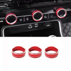 Red Air Condition Adjust knob Ring Cover 3pcs For Honda HR-V HRV 2023-2026