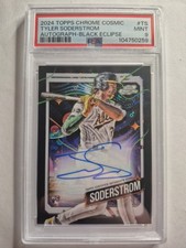 2024 Topps Chrome Cosmic PSA 9 Black Eclipse Tyler Soderstrom RC Auto /10 Mint