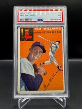 1954 TOPPS!  TED WILLIAMS!  BOSTON RED SOX!  #1  PSA 3!  FRESH GRADE!