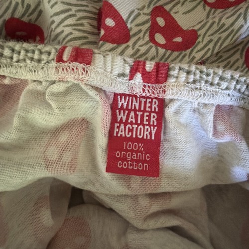 Winter Water Factory WWF Organic Cotton Crib Sheet Mushrooms Made In USA