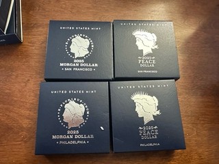 Boxes. 2025 Morgan And Peace Dollar Boxes. OGP/COA. No Coins