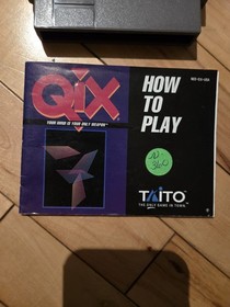 Qix (Nintendo NES) Cart + Manual Tested And Good Condition