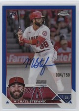 2023 Topps Chrome Rookie Blue Refractor 4/150 Michael Stefanic #RA-MST Auto hg6