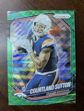 2025 Panini Prizm #163 Courtland Sutton Green Wave Prizm Denver Bronocs