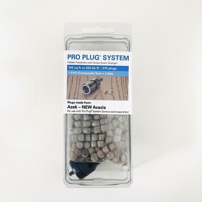 Azek NEW Acacia Pro Plug System Plugs And Composite Tool Kit 375 Pieces 