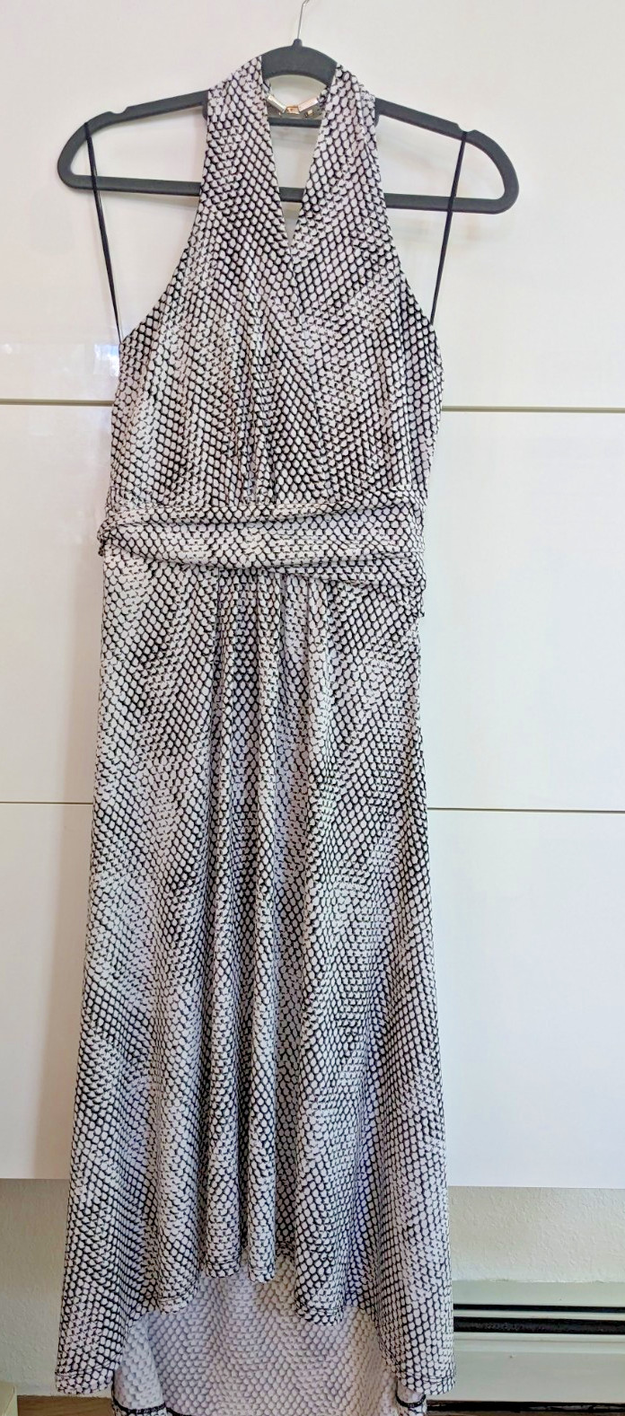 black  white python halter neck dress michael kor… - image 1