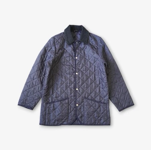 Mackintosh x Ships Navy Quilted Jacket L Ivy Preppy Corduroy Made In Scotland - product listing photo